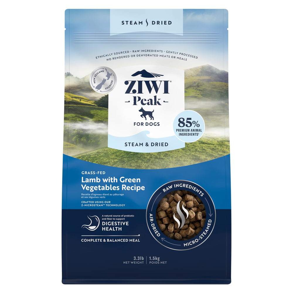 ZIWI envase con alimento cordero y verduras, ideal para todas las edades.