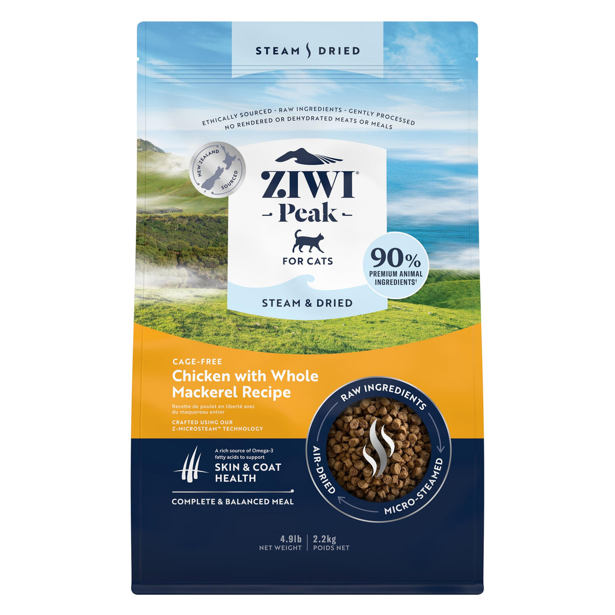 ZIWI Peak envase y peso, fácil almacenamiento para la comida de tu gato