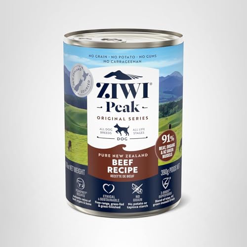 ZIWI Peak lata carne de res: alto contenido proteico para perros activos.