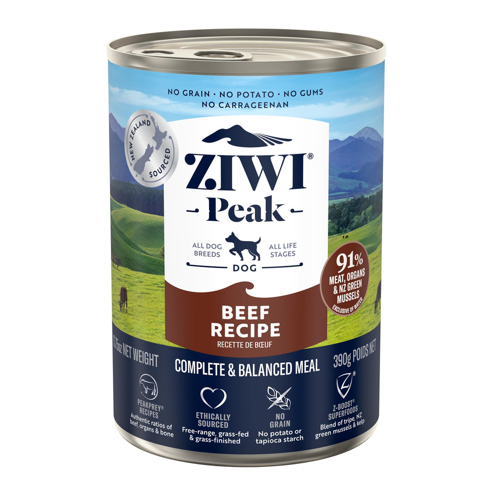 ZIWI Peak lata carne frente: lata de alta proteína para perros.