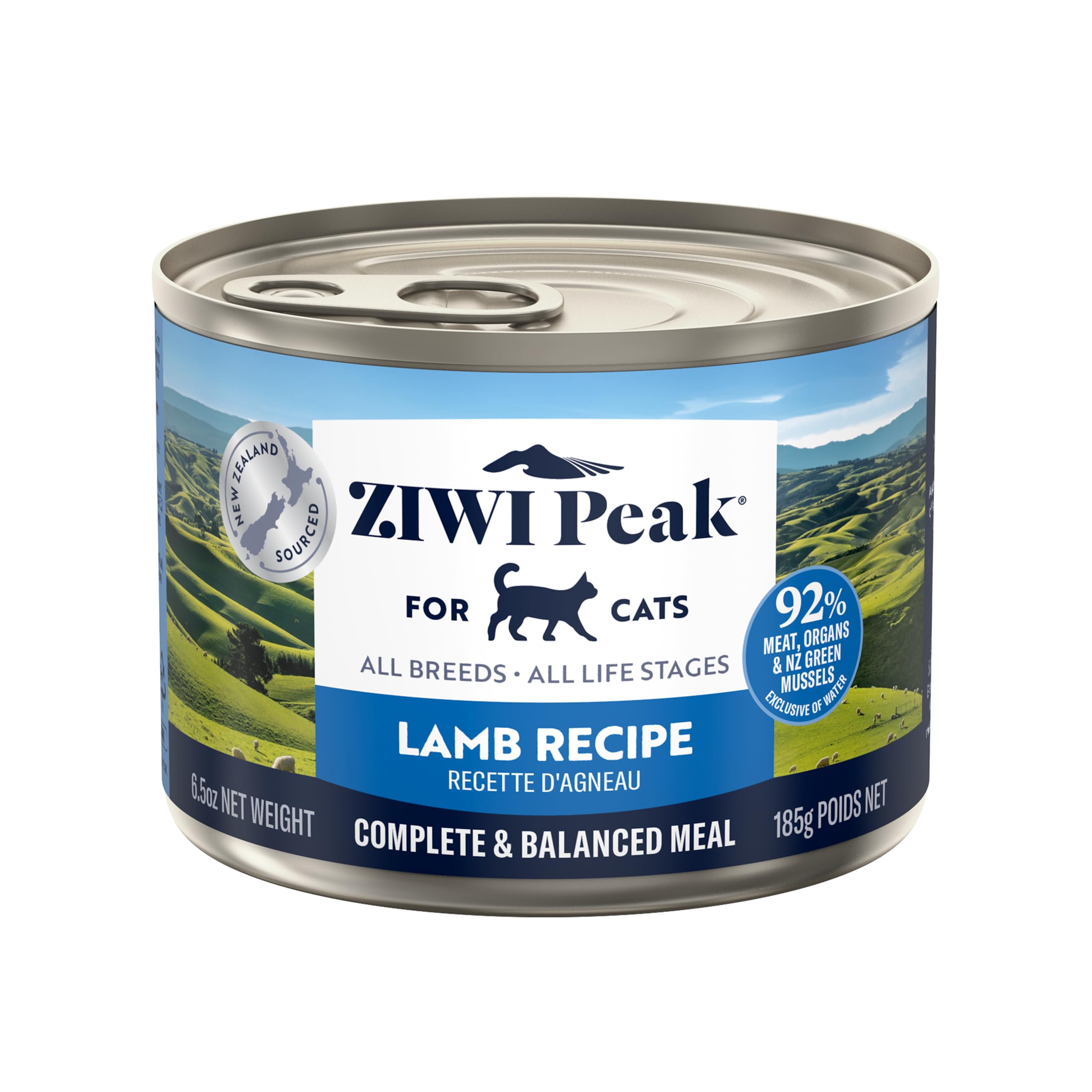 ZIWI Peak: lata de cordero para gatos, nutrición natural en cada comida.