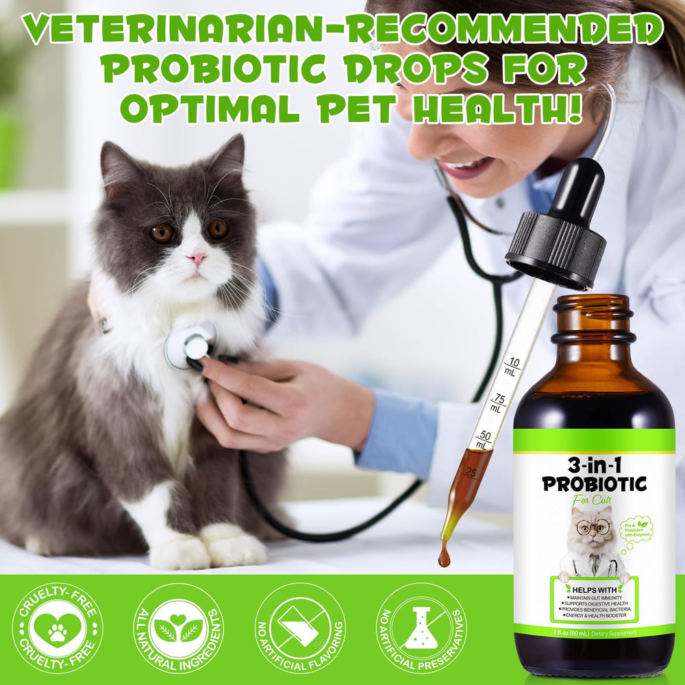 ZIXBMHYJ Probiotics para gatos: envase ergonómico y práctico