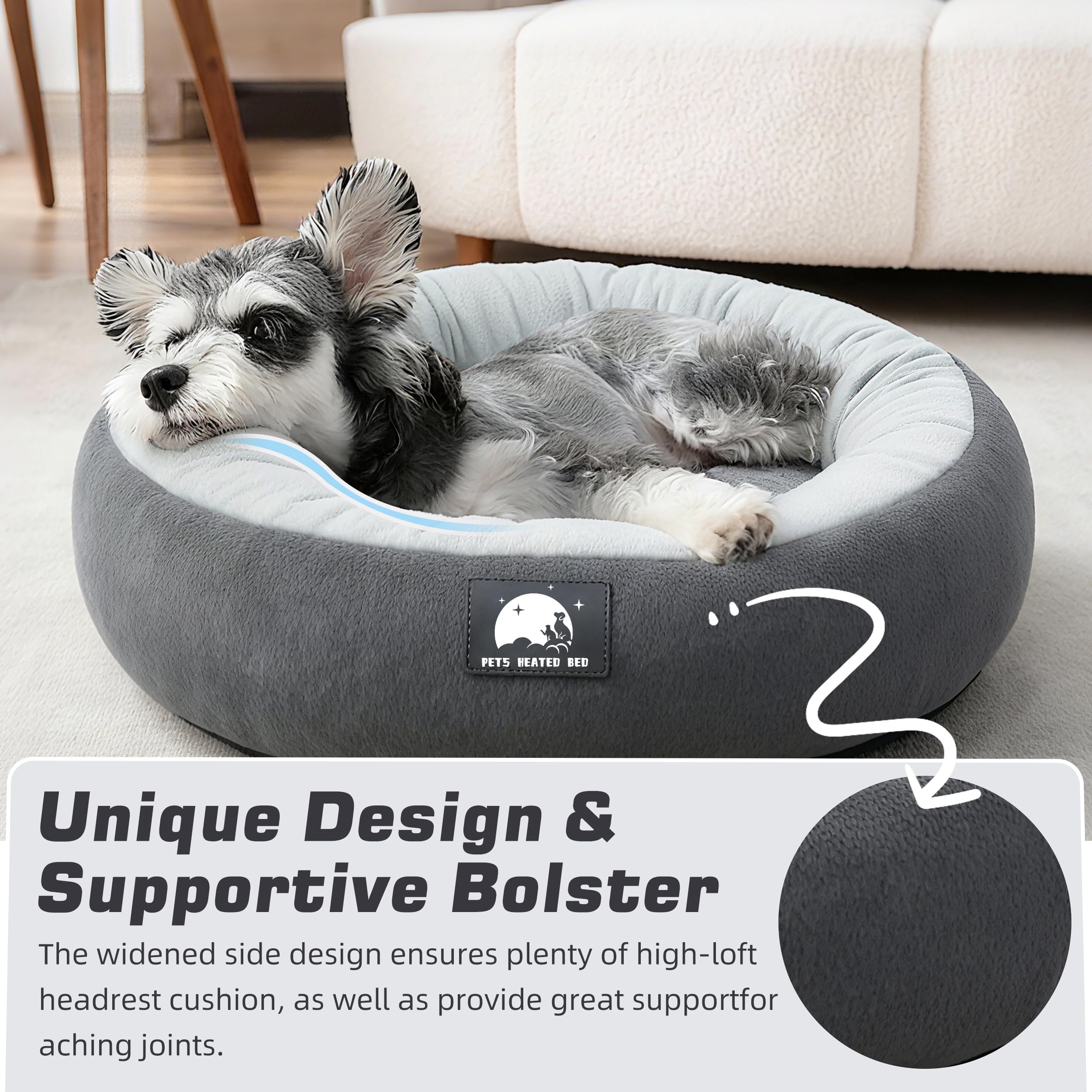 ZNOFAN cama donut suave para gato, primer plano de felpa acogedora