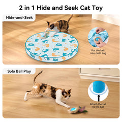 ZOMISIA Pelota con 3 colas: variedad de juegos para gatos curiosos.