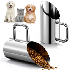 Cucharas Zonon de acero inoxidable para medir comida de mascotas, duraderas.