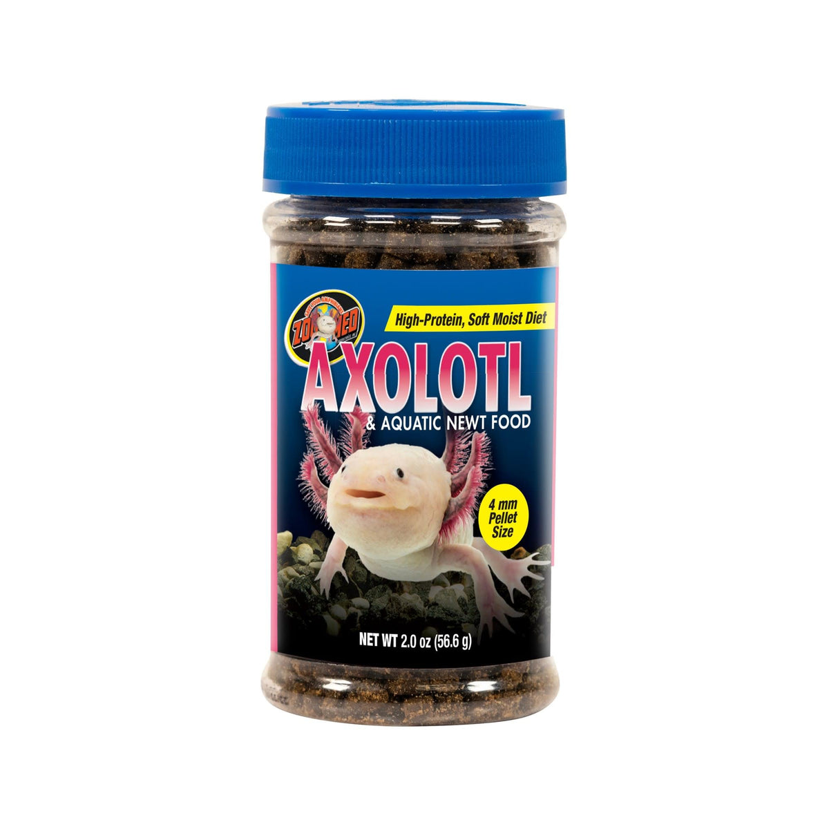 Zoo Med alimento para axolotes, pellets de 4 mm, tamaño ideal.