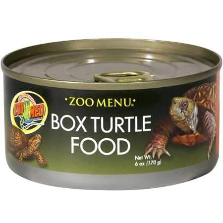 Zoo Med alimento enlatado para tortugas de caja, dieta equilibrada para mascotas activas