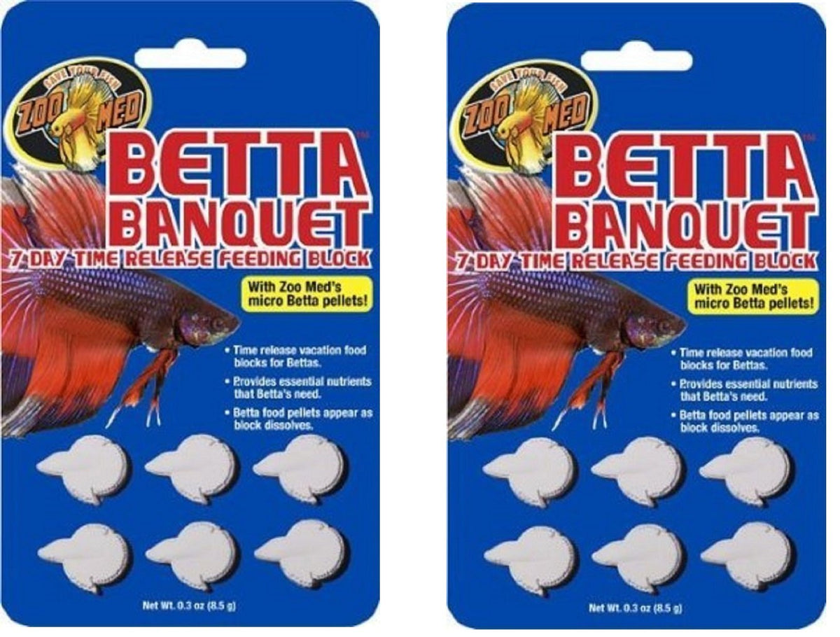 Zoo Med Betta Banquet Bloques: alimentación lenta para bettas, ideal para viajes breves