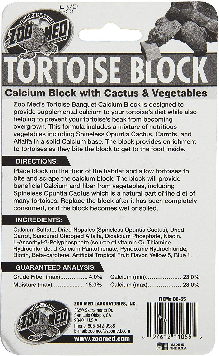 Zoo Med bloque banquete tortugas: variedad de cactus y verduras para enriquecer la dieta