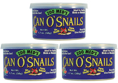 Zoo Med Can O' Snails: pack de tres latas de 1.7 oz para reptiles.