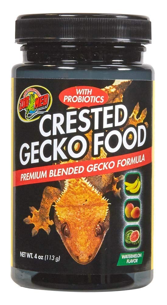 Zoo Med Alimento para Gecko Crestado, tarro 4 oz, sabor sandía y frutas tropicales para desarrollo saludable
