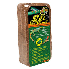 Zoo Med Eco Earth bloque coco compactado, expansión fácil que rinde mucho sustrato.