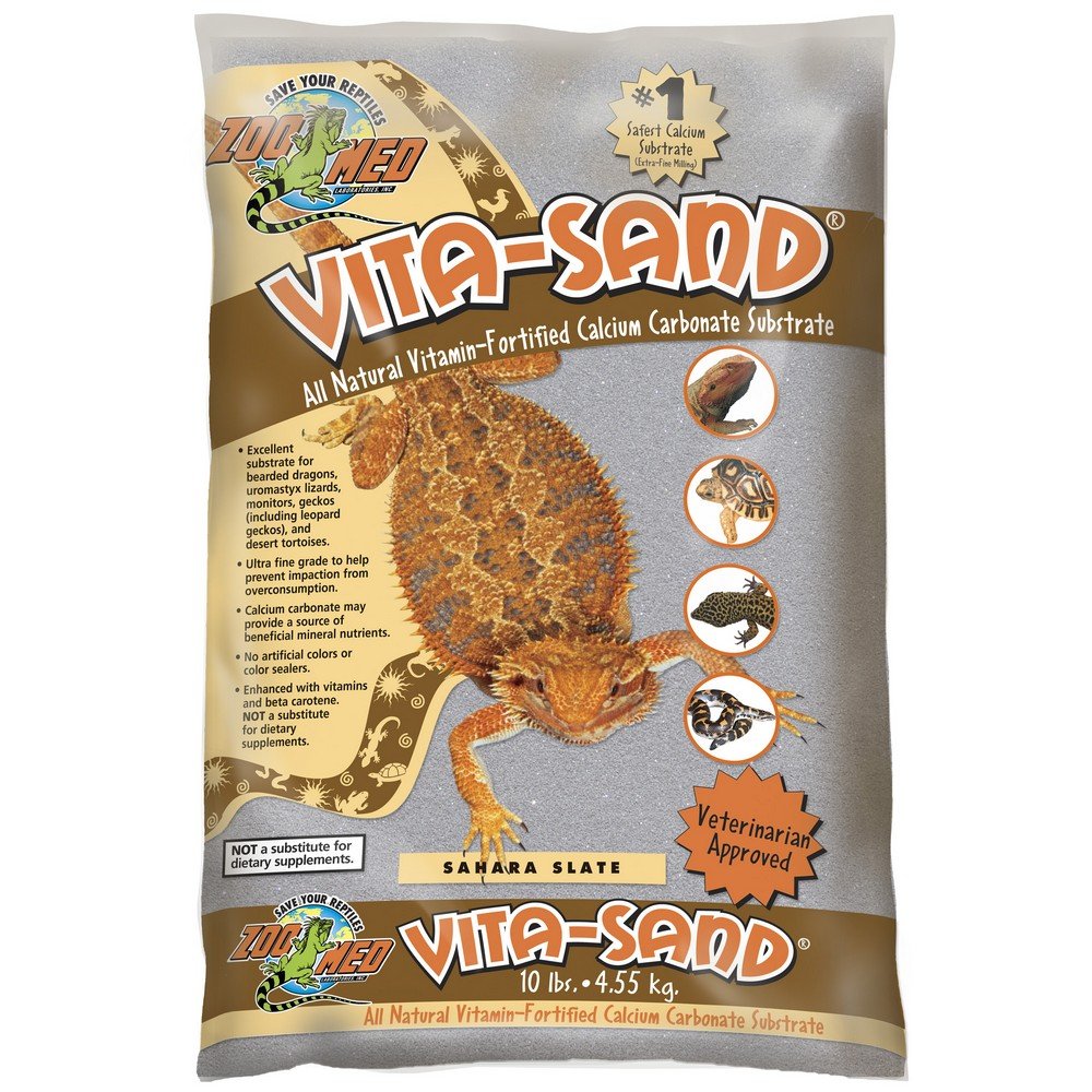Textura ultra fina de Zoo Med Vita Sand para evitar impacciones.