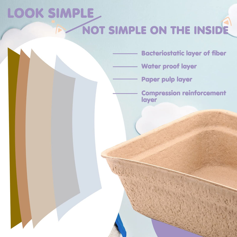 Zopeal caja-arena-desechable-apilable-y-ligera, fácil de almacenar.
