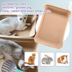 Zopeal caja-arena-desechable-para-animales-pequeños, práctica y portátil.