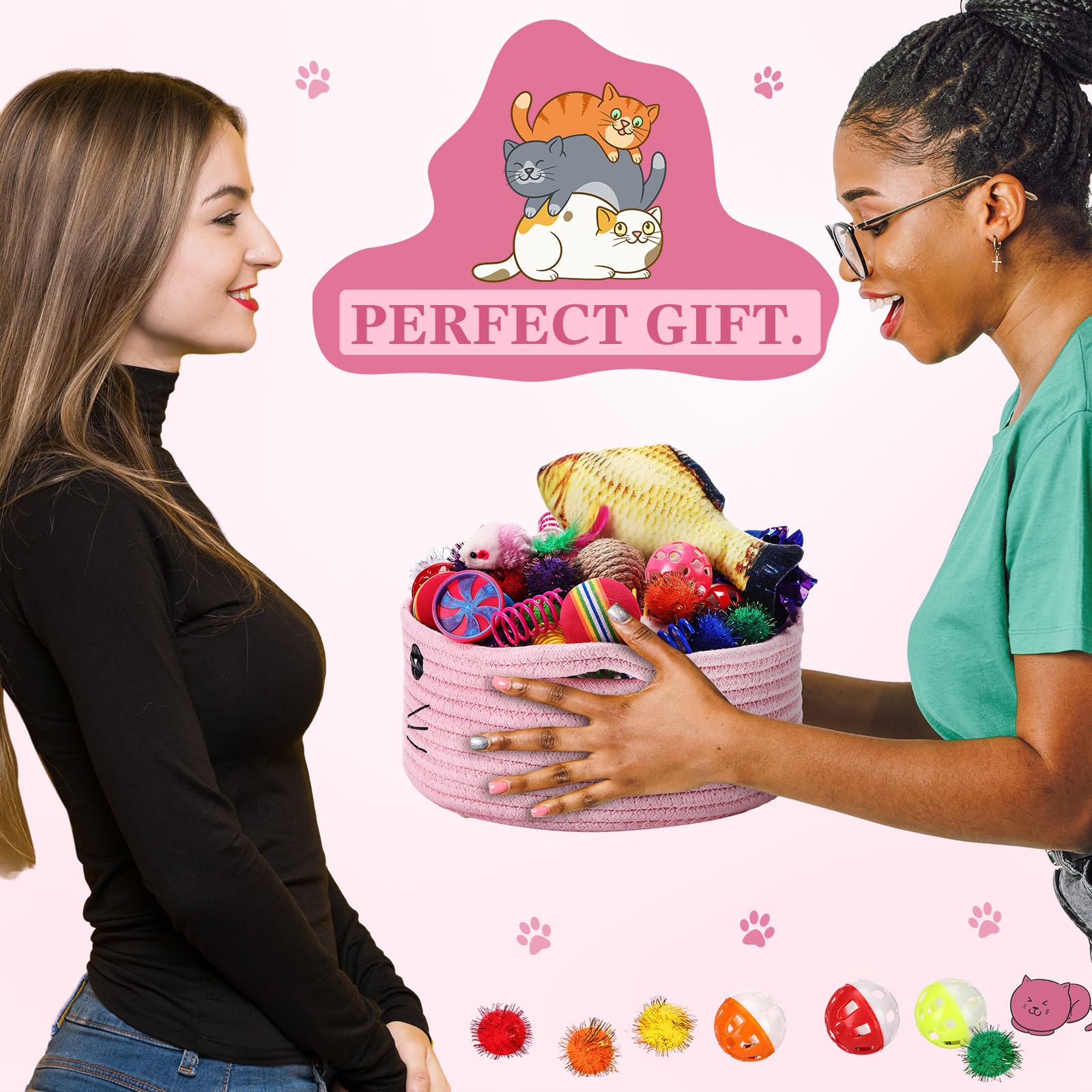 Regalo ideal para amantes de gatos, conjunto Zopeal ofrece entretenimiento y orden.