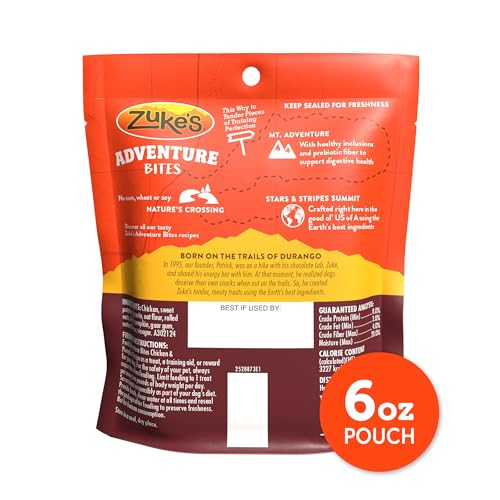 Zuke’s Adventure Bites ideales para paseos y aventuras diarias.