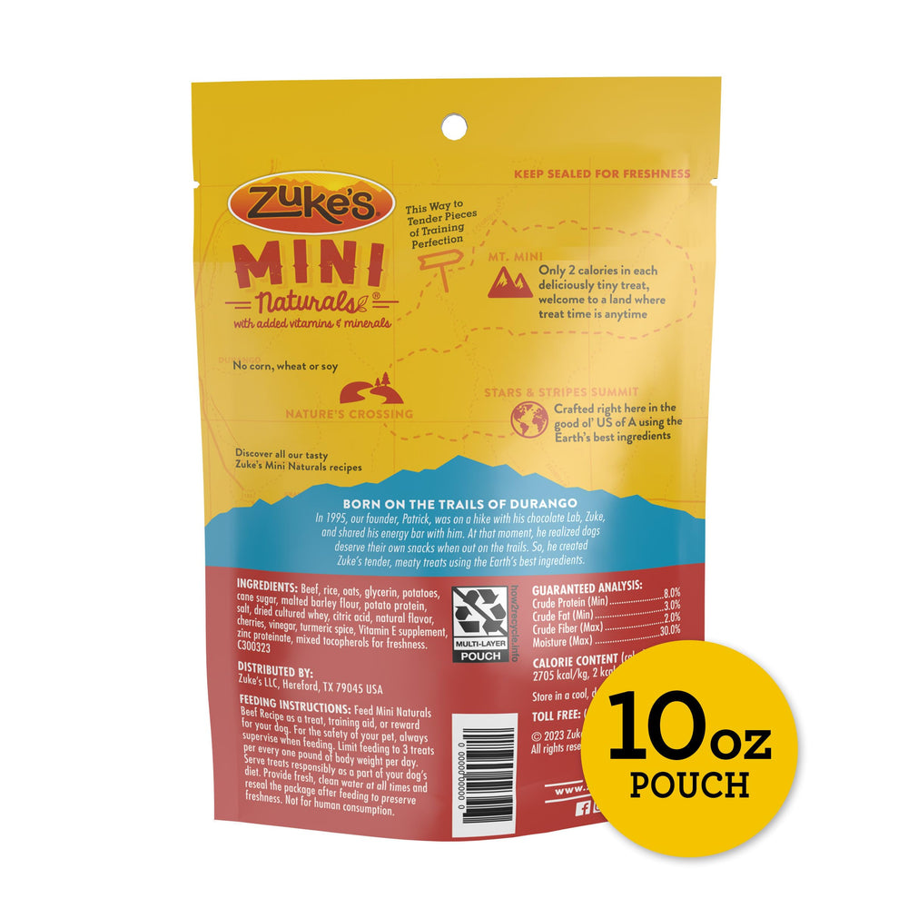 Zuke’s Mini Naturals ideales para entrenamiento de perros en ruta o parque.