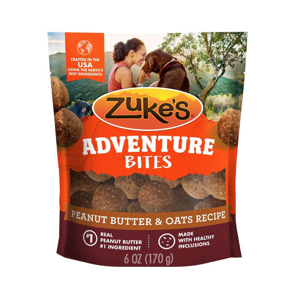 Zuke’s Adventure Bites en empaque de 6 oz para aventuras diarias de tu perro.