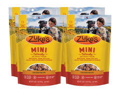 Zuke's Mini Naturals: paquete 4 bolsas de 16 onzas, snack ideal para entrenamientos diarios.