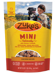 Zuke's Mini Naturals: textura suave de pollo, fácil de masticar para perros pequeños.