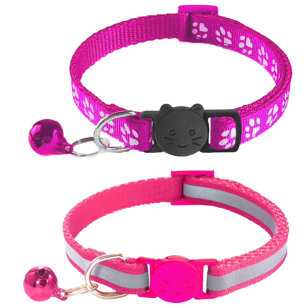 Collar zulinlong para gato con patitas reflectivas, mejora la visibilidad nocturna.