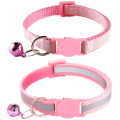 Collar Zulinlong rosa con rompible y cascabel, ideal para gatitos exploradores.