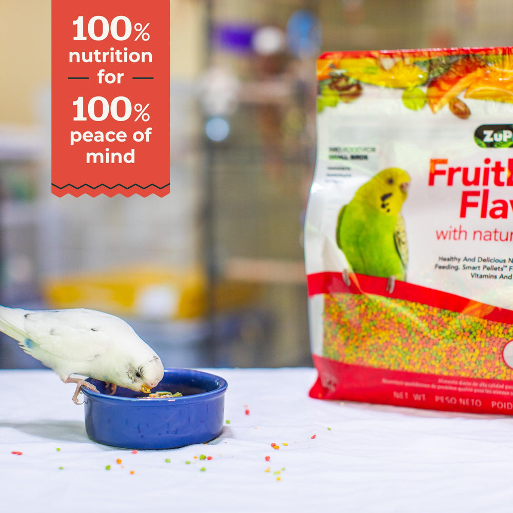 ZuPreem FruitBlend pellets aves pequeñas sin semillas.