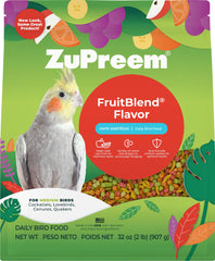 ZuPreem FruitBlend pellets-fruta-naranja, sabor natural para aves exigentes.