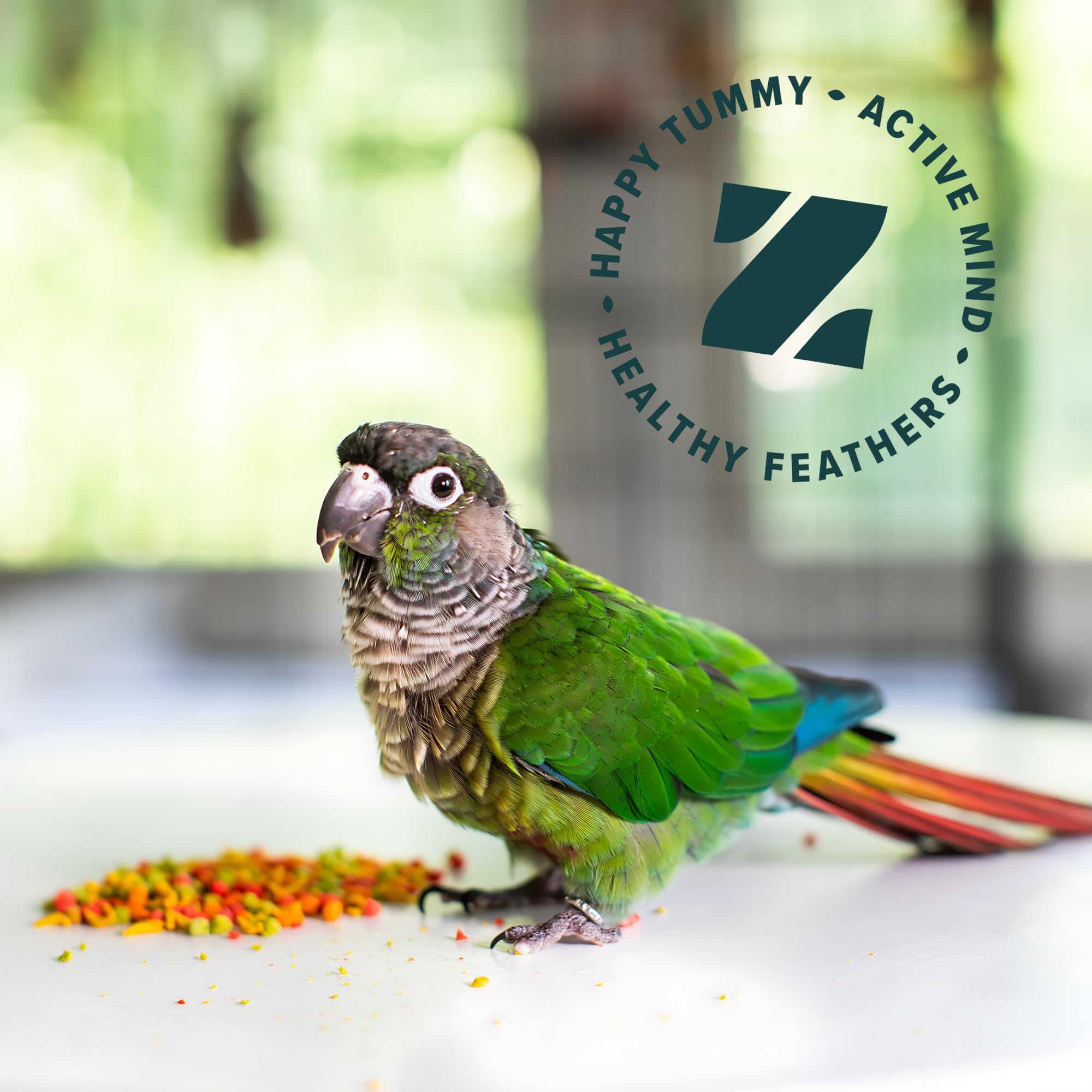 ZuPreem FruitBlend para una dieta más saludable de aves pequeñas.