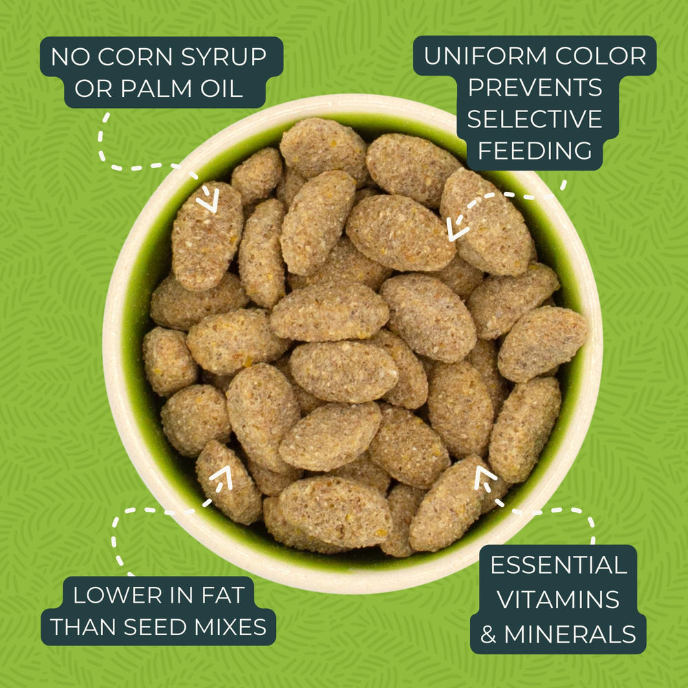 Producto hecho en Estados Unidos con control de calidad para aves medianas.