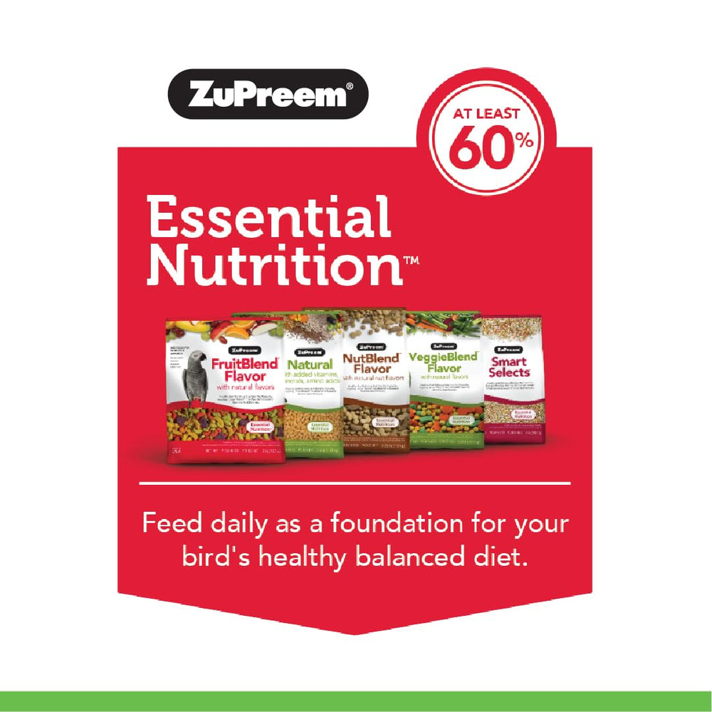 ZuPreem Natural bolsa de 10 libras para uso prolongado.