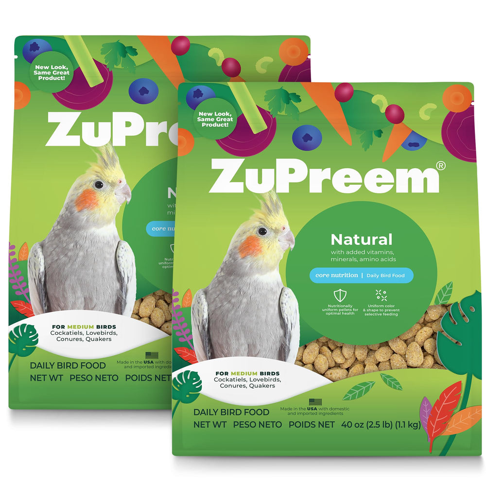 ZuPreem Natural Pellets para aves medianas, dieta diaria equilibrada.