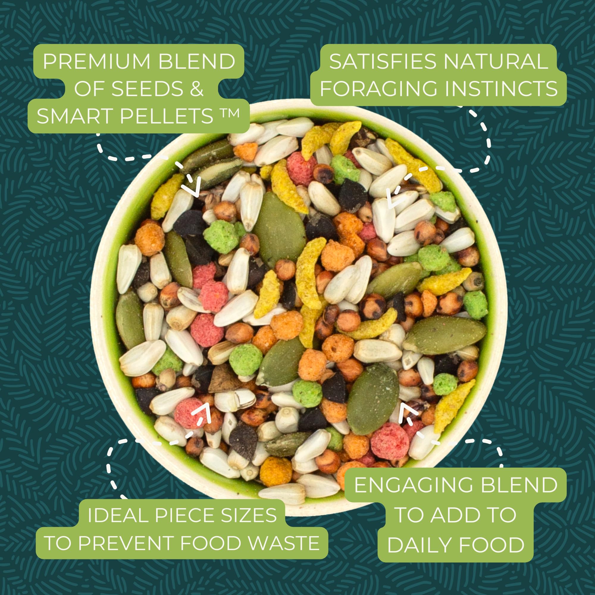 ZuPreem Sensible Seed, enfoque en dietas equilibradas para aves pequeñas.