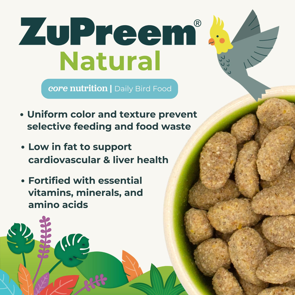 Vitaminas, minerales y aminoácidos añadidos para aves pequeñas.