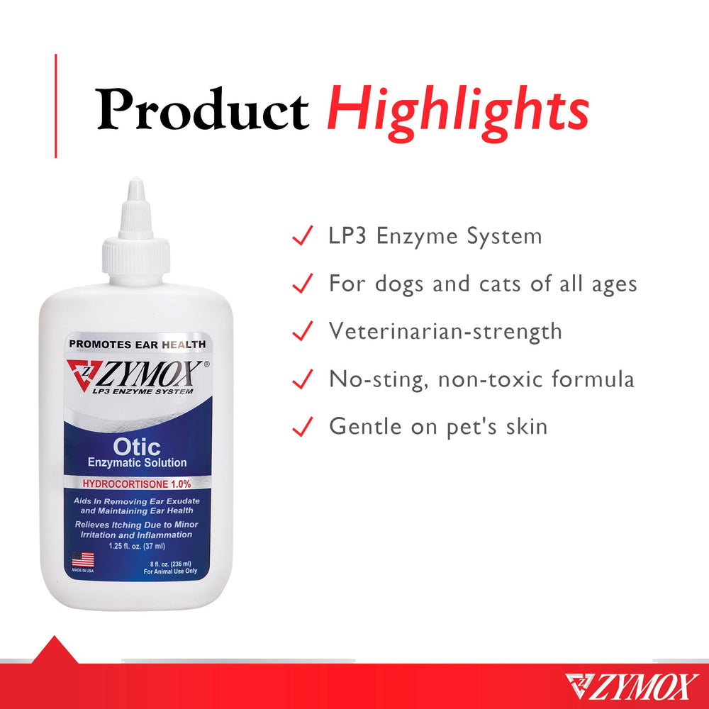 Zymox sistema enzimatico LP3 para limpieza de secreciones